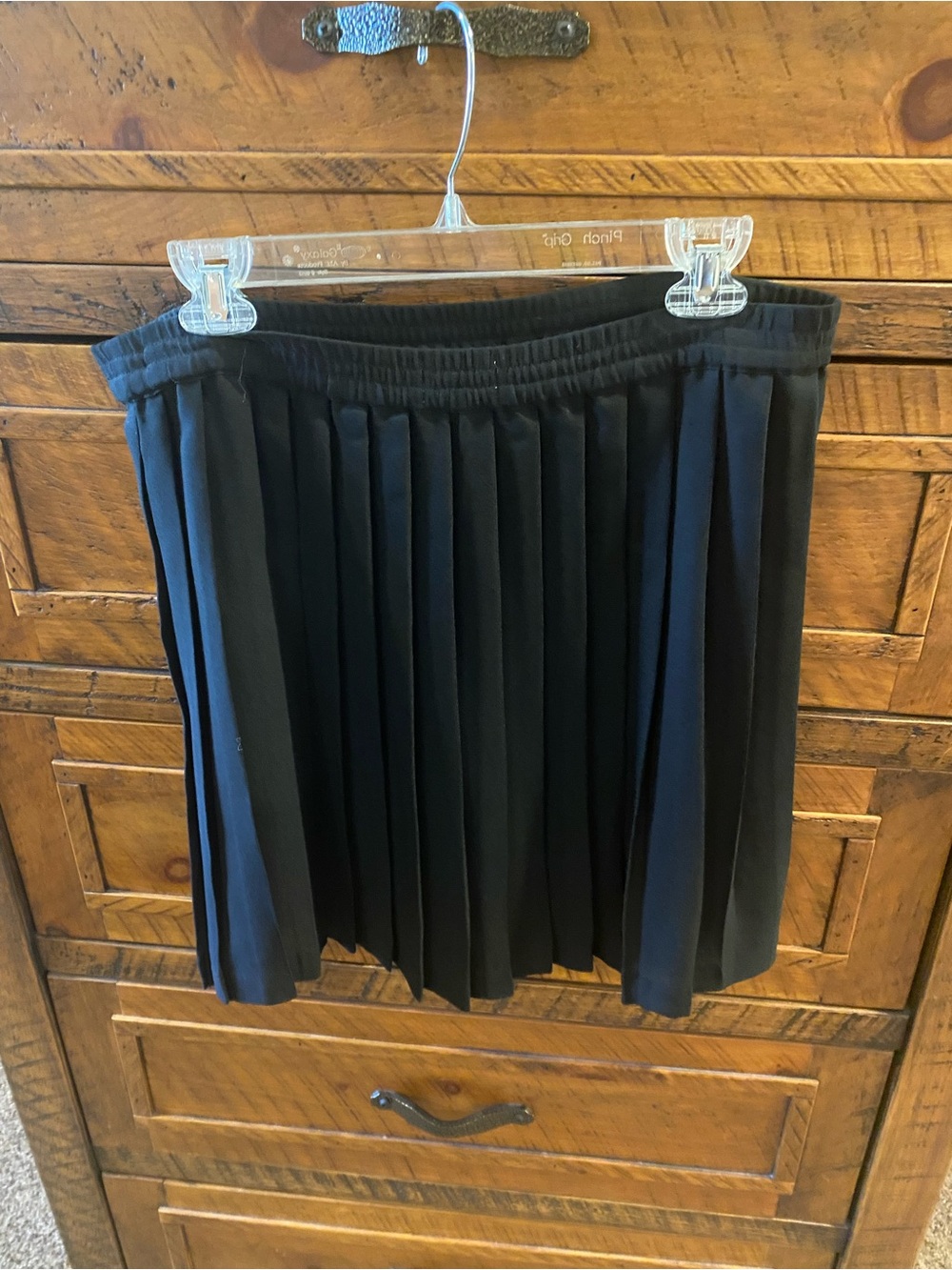 Vintage Esprit black pleated chiffon type skirt